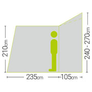 Quest Falcon AIR 300 HIGH Inflatable Drive Away Campervan Awning 240-270cm - Quest - Van Life Living