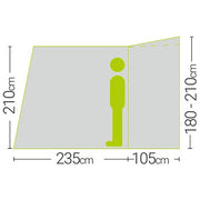 Quest Falcon AIR 300 LOW Inflatable Drive Away Campervan Awning 180-210cm - Quest - Van Life Living