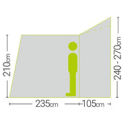 Quest Falcon HIGH Drive Away Campervan Awning Pole 240-270cm - Quest - Van Life Living