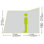 Quest Falcon LOW Drive Away Campervan Awning Pole 180-210cm - Quest - Van Life Living