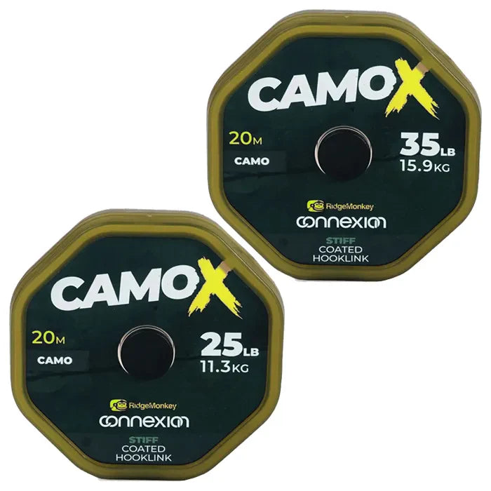 RidgeMonkey Connexion CamoX Stiff Coated Hooklink 35lb - RidgeMonkey - Van Life Living