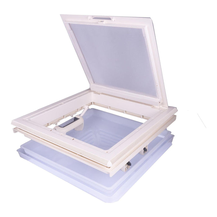 Roof Vent Sky Light Caravan Motorhome 400 x 400mm Flynet White MPK Rooflight - MPK - Van Life Living