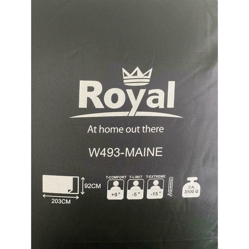Royal Leisure Sleeping Bag Maine Premium 60Oz Camping Outdoors Travel Home - Royal - Van Life Living
