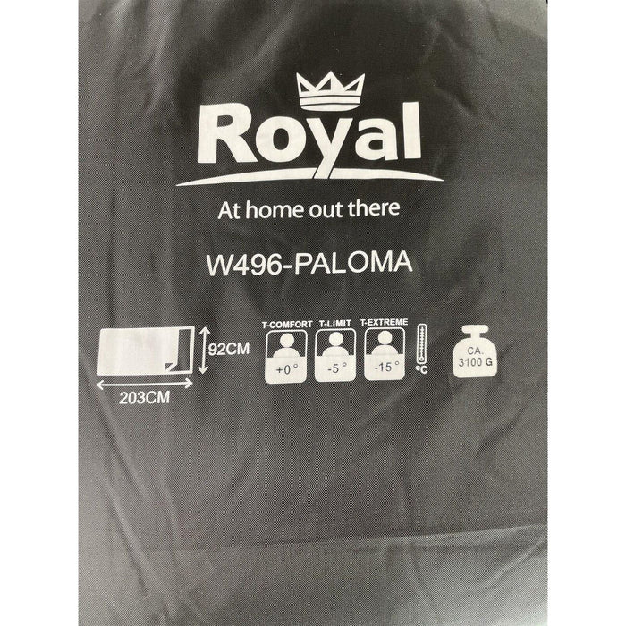 Royal Leisure Sleeping Bag Paloma Premium 65Oz Camping Outdoors Travel Home - Royal - Van Life Living