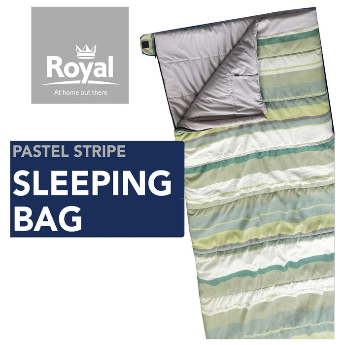 Royal Leisure Sleeping Bag Pastel Premium 60oz Camping Outdoors Travel Home - Royal - Van Life Living