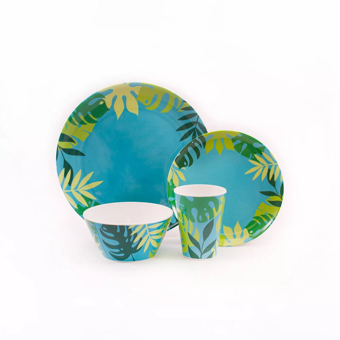 Summit 16 Pce Melamine Jungle Tableware Set - Summit - Van Life Living