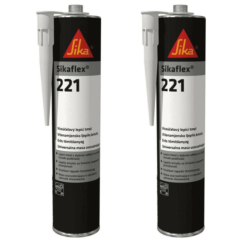 Sikaflex 221 Strong Adhesive Sealant White Caravan Motorhome Boat x2 - Silkaflex - Van Life Living
