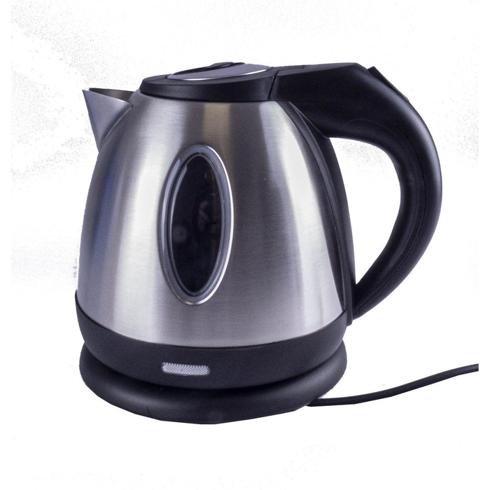 Silver Chrome Low Power 1.2L 750W Cordless Kettle - Powerpart - Van Life Living