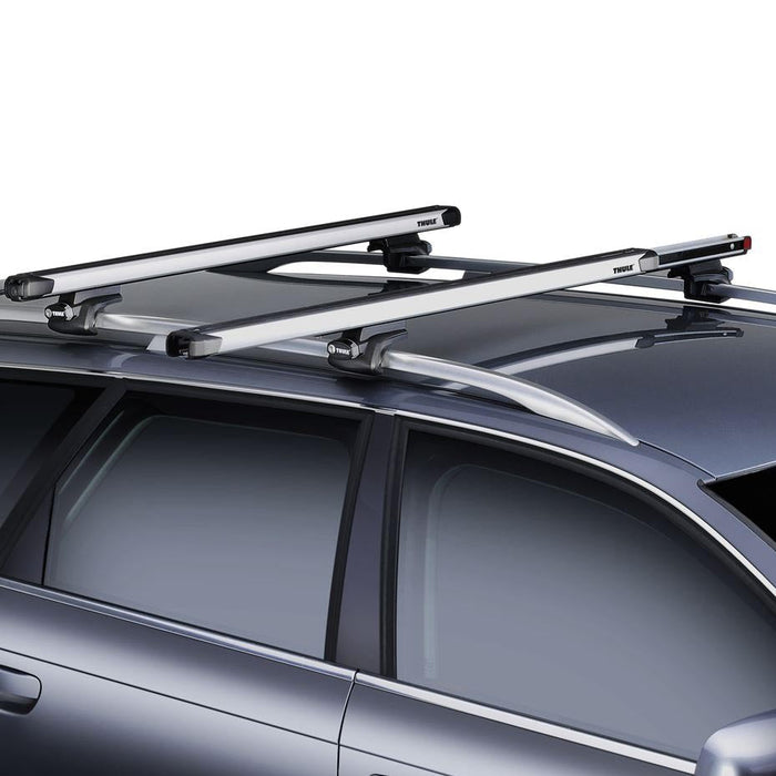 Thule SlideBar Evo Roof Bars Aluminum fits Volkswagen Golf Alltrack Estate 2015-2020 5-dr with Raised Rails - Thule - Van Life Living