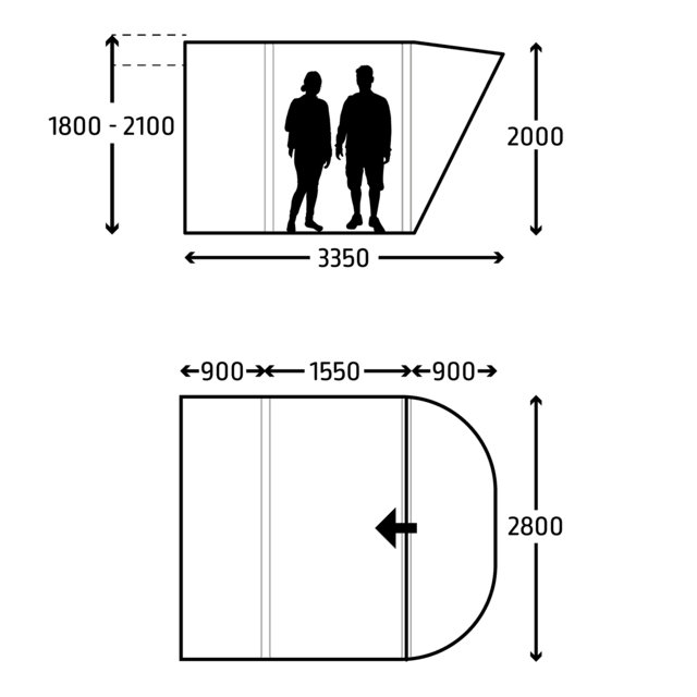 Kampa Sprint Air Inflatable Drive-away Awning - Kampa - Van Life Living