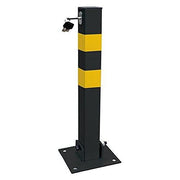 Square Heavy Duty Folding Bolt Down Security Parking Post Bollard Driveway - Streetwize - Van Life Living