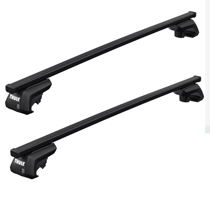 Thule SquareBar Evo Roof Bars Black fits Volkswagen Sharan MPV 1996-2009 5-dr with Raised Rails - Thule - Van Life Living