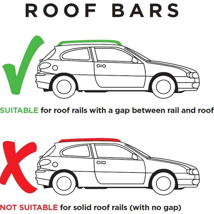 Summit Value Steel Roof Bars fits Volkswagen Bora 1999-2005 Estate 5-dr with Railing - Summit - Van Life Living