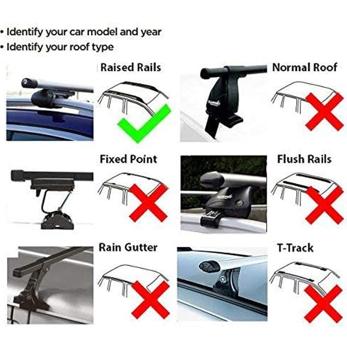 Summit Value Aluminium Roof Bars fits Fiat Doblo 2010-2022 Van 4-dr with Railing - Summit - Van Life Living