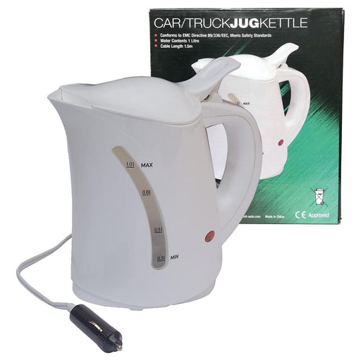 Summit 12v Electric Low Wattage Kettle Caravan Motorhome White 1 Litre - Summit - Van Life Living