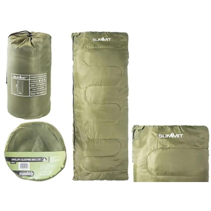 Summit Camping Hiking Caravan Trekker 1-2 season Sleeping bag 225 x 75cm - Summit - Van Life Living