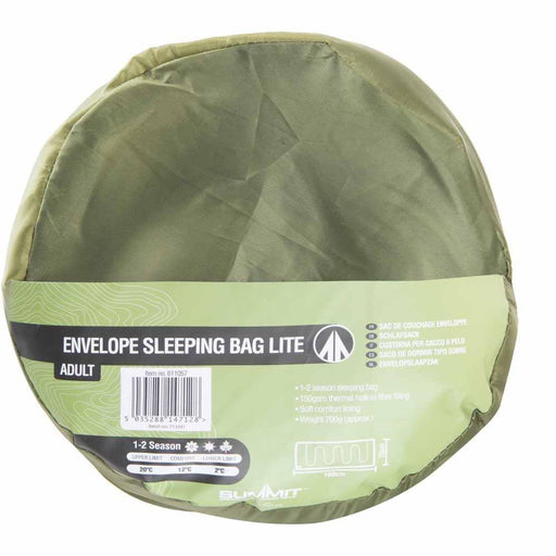 Summit Camping Hiking Caravan Trekker 1-2 season Sleeping bag 225 x 75cm - Summit - Van Life Living