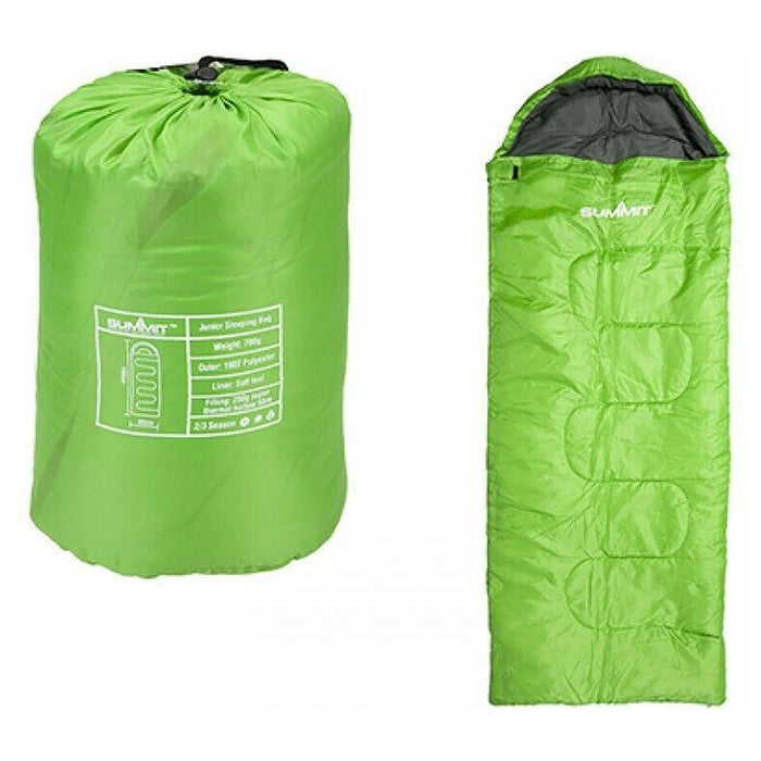 Summit Ultra Lite Junior Green Kids Camping Sleeping Bag Lightweight Travel 2/3 Season - Summit - Van Life Living