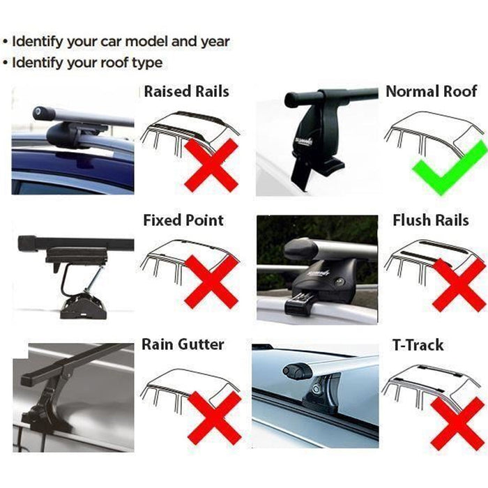 Summit Premium Aluminium Roof Bars fits Volkswagen Tiguan 5N 2007-2016 Suv 5-dr with Normal Roof - Summit - Van Life Living