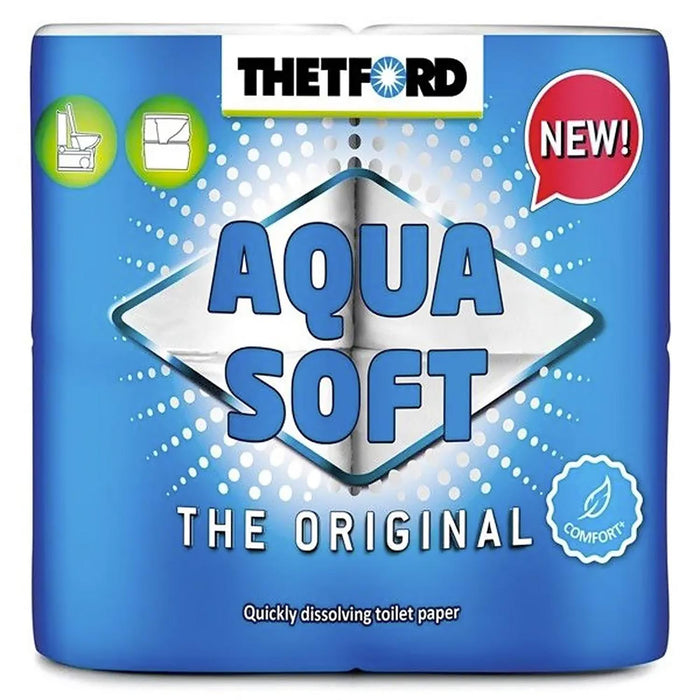 Thetford Aqua Soft Toilet Tissue Paper 12 x Rolls Motorhome Waste - Thetford - Van Life Living