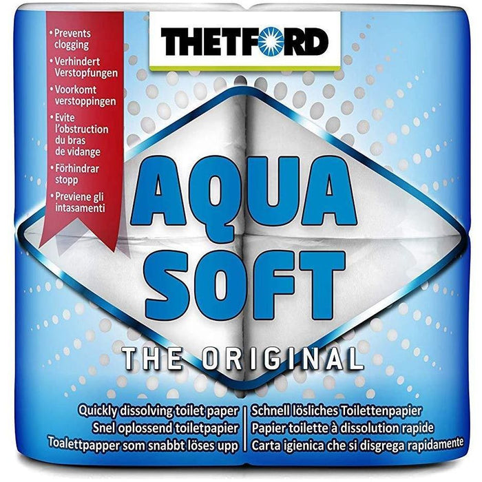 Thetford Aqua Soft Toilet Tissue Paper 12 x Rolls Motorhome Waste - Thetford - Van Life Living