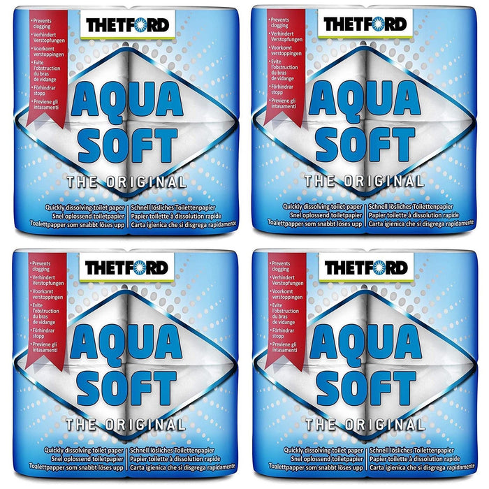 Thetford Aqua Soft Toilet Tissue Paper 16 x Rolls Motorhome Waste - Thetford - Van Life Living