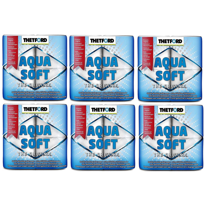 Thetford Aqua Soft Toilet Tissue Paper 24 x Rolls Motorhome Waste - Thetford - Van Life Living