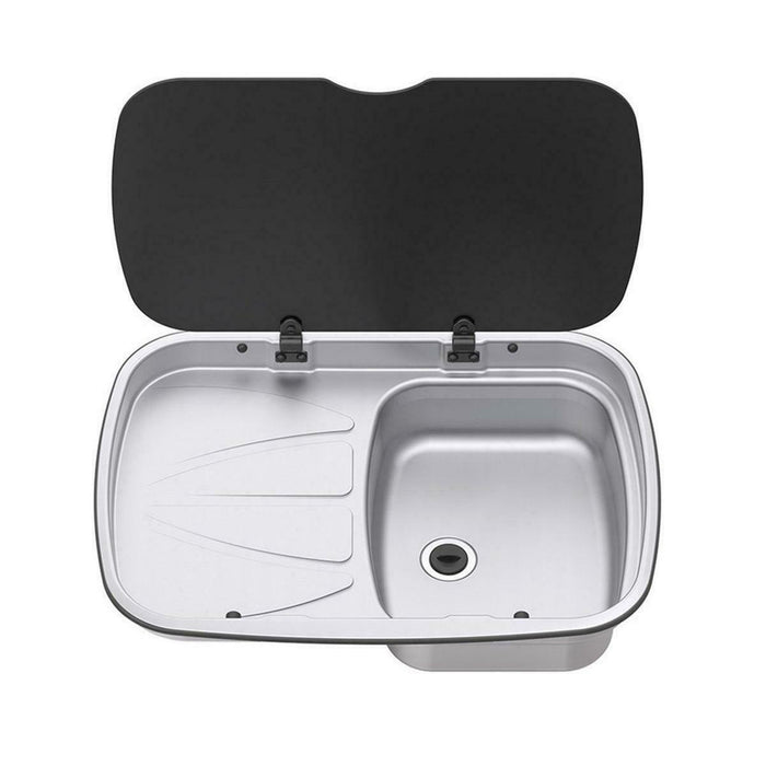 Thetford Spinflo Argent Left Hand Drainer & Sink & Glass Lid - Spinflo - Van Life Living