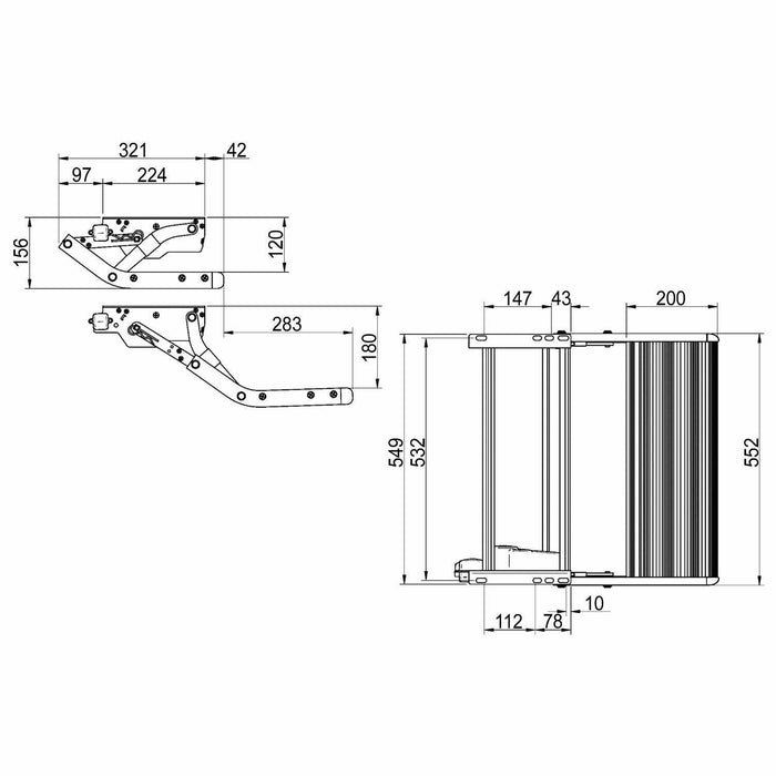 Thule V10 Dropdown Swing Down Manual Step 550 - Thule - Van Life Living