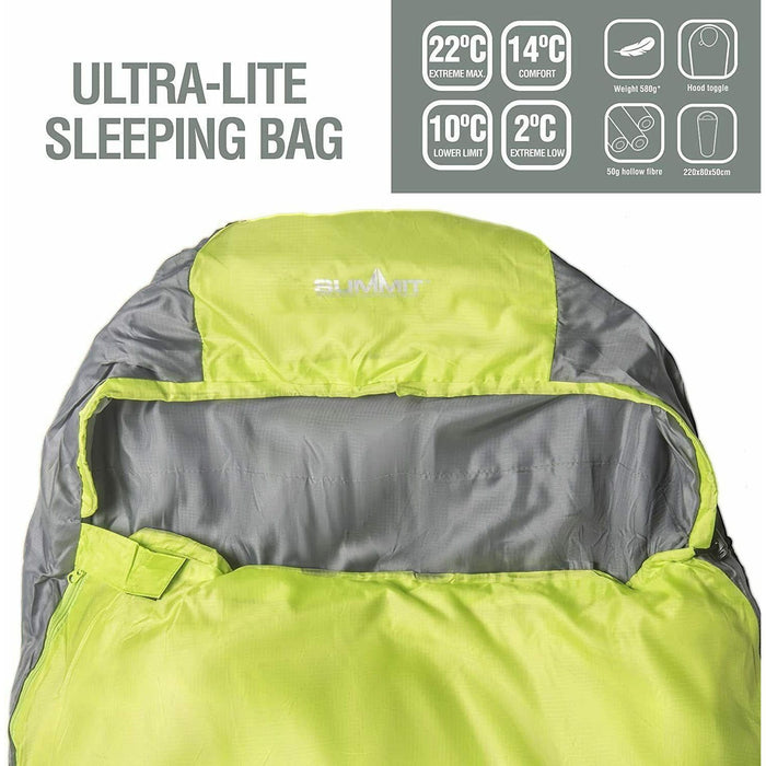 Ultra Lite Sleeping Bag 600g 1-2 Season - Summit - Van Life Living