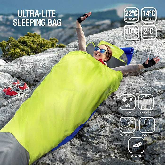 Ultra Lite Sleeping Bag 600g 1-2 Season - Summit - Van Life Living