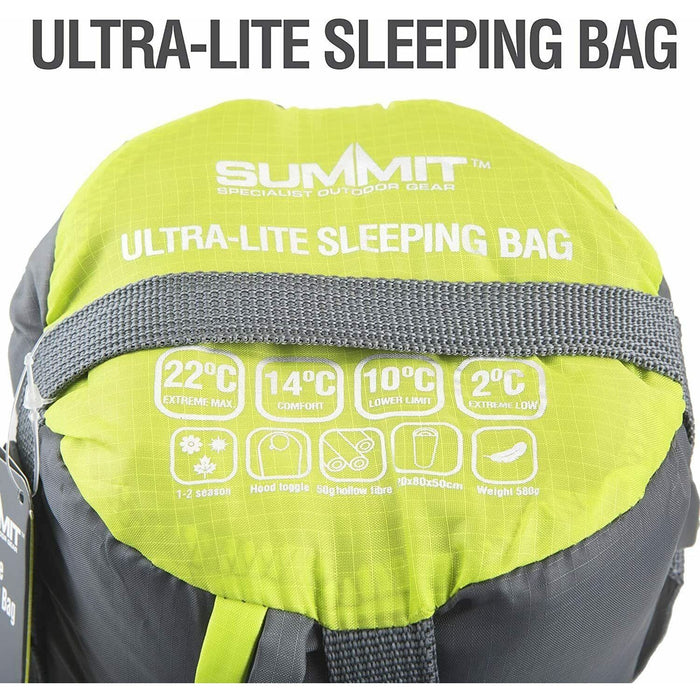 Ultra Lite Sleeping Bag 600g 1-2 Season - Summit - Van Life Living