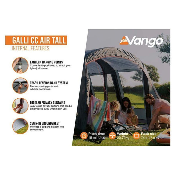 Vango Galli CC Air Tall Drive Away Awning Campervan Motorhome Inflatable Kador - Vango - Van Life Living