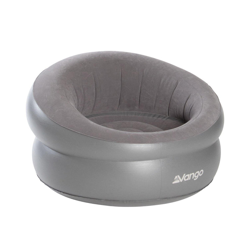 Vango Inflatable Donut Flocked Chair DLX Nocturne Grey - Vango - Van Life Living