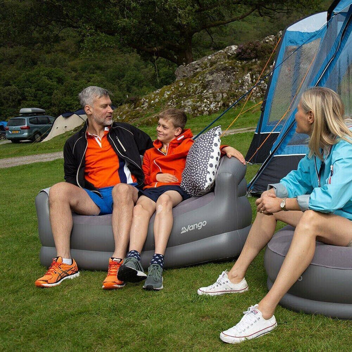 Vango Inflatable Sofa Camping blow up chair Nocturne Grey Tent Awning Furniture - Vango - Van Life Living