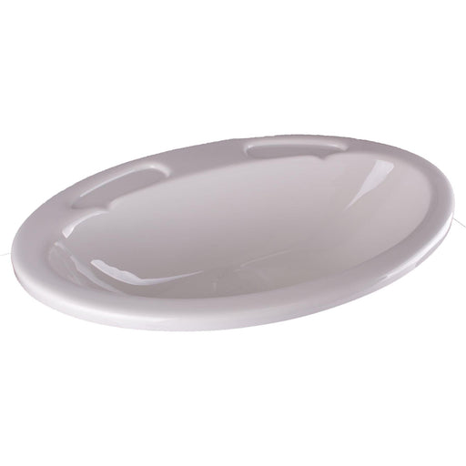 White Plastic Oval Bathroom Sink Bowl - Grove - Van Life Living