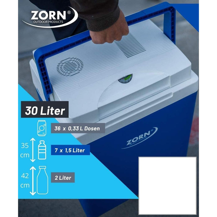 Zorn Electric Coolbox Cooler 30L 12V & 230V AC Mains Plug Camping Picnic Car - Zorn - Van Life Living